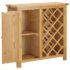 vidaXL Wine Cabinet for 11 Bottles 80x32x80 cm Solid Oak Wood - Image 4