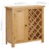 vidaXL Wine Cabinet for 11 Bottles 80x32x80 cm Solid Oak Wood - Image 9