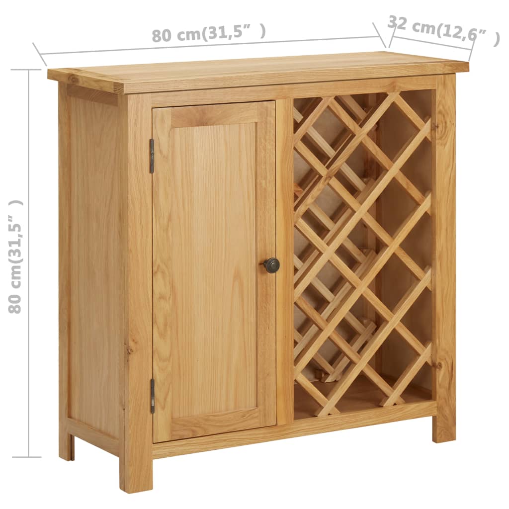 8720286020791_g_en_hd_7 vidaXL Wine Cabinet for 11 Bottles 80x32x80 cm Solid Oak Wood - Image 9