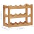 vidaXL Wine Rack for 12 Bottles 47x21x36 cm Solid Oak Wood - Image 5