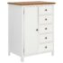 vidaXL Wardrobe 76x52x105 cm Solid Oak Wood