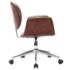 vidaXL Swivel Office Chair Brown Faux Leather - Image 4