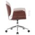 vidaXL Swivel Office Chair Brown Faux Leather - Image 6