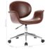 vidaXL Swivel Office Chair Brown Faux Leather - Image 9
