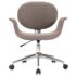 vidaXL Swivel Office Chair Taupe Fabric - Image 3