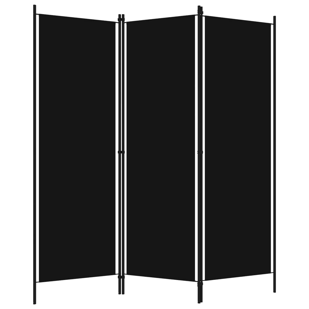 8720286022641_g_en_hd_1 vidaXL 3-Panel Room Divider Black 150x180 cm - Image 2