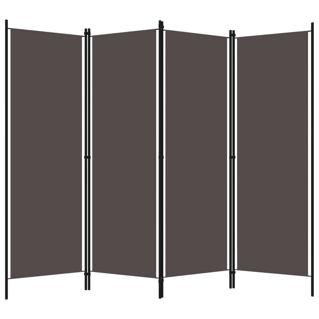 8720286022672_g_en_hd_1 vidaXL 4-Panel Room Divider Anthracite 200x180 cm - Image 2