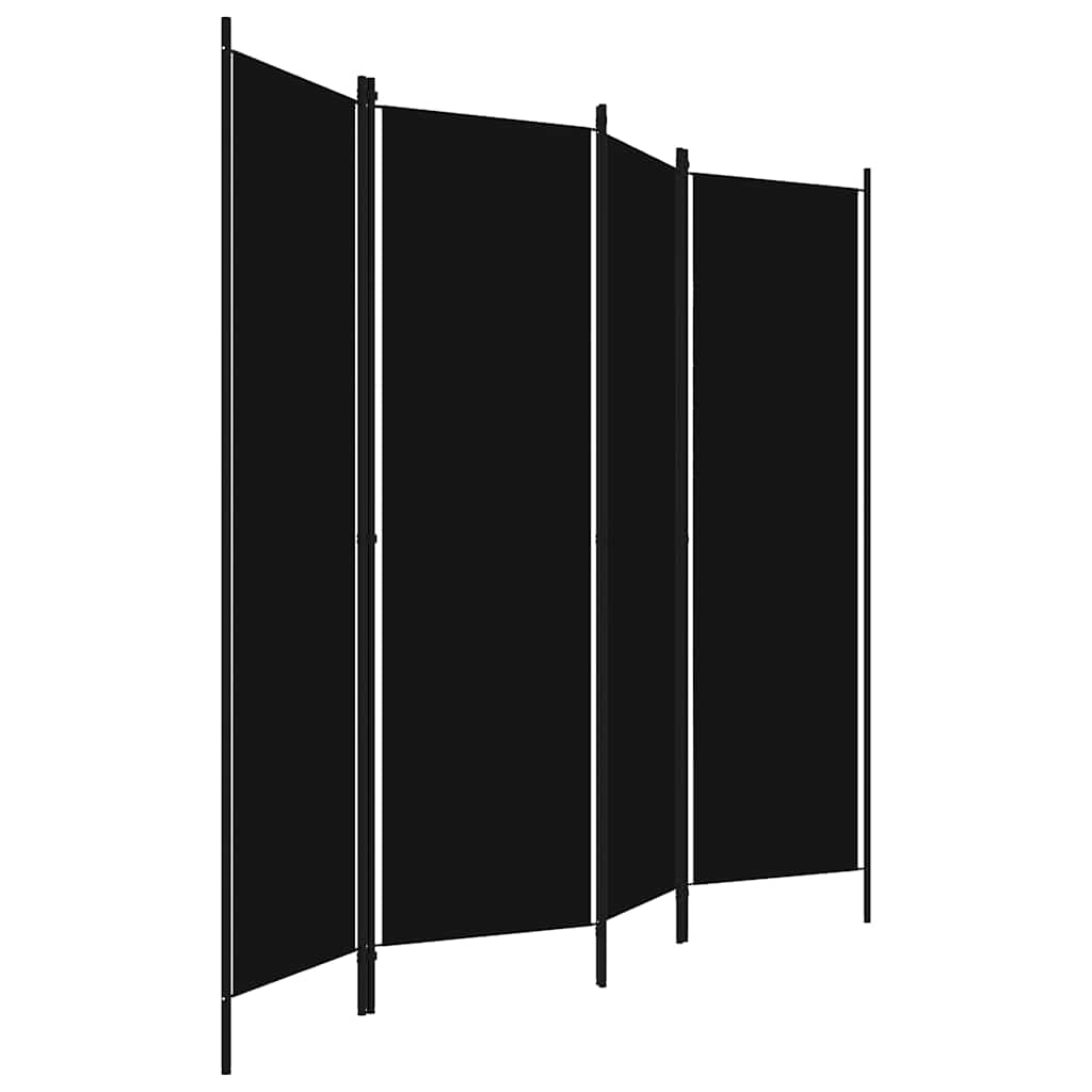 8720286022689_g_en_hd_2 vidaXL 4-Panel Room Divider Black 200x180 cm - Image 3