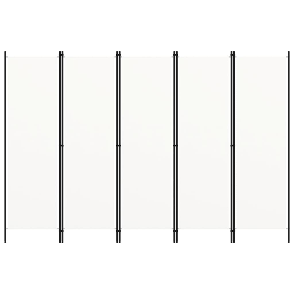 8720286022696_g_en_hd_2 vidaXL 5-Panel Room Divider White 250x180 cm - Image 3