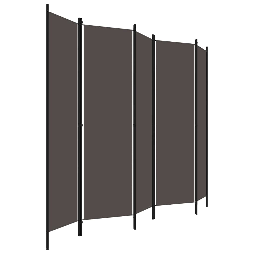 8720286022719_g_en_hd_2 vidaXL 5-Panel Room Divider Anthracite 250x180 cm - Image 3