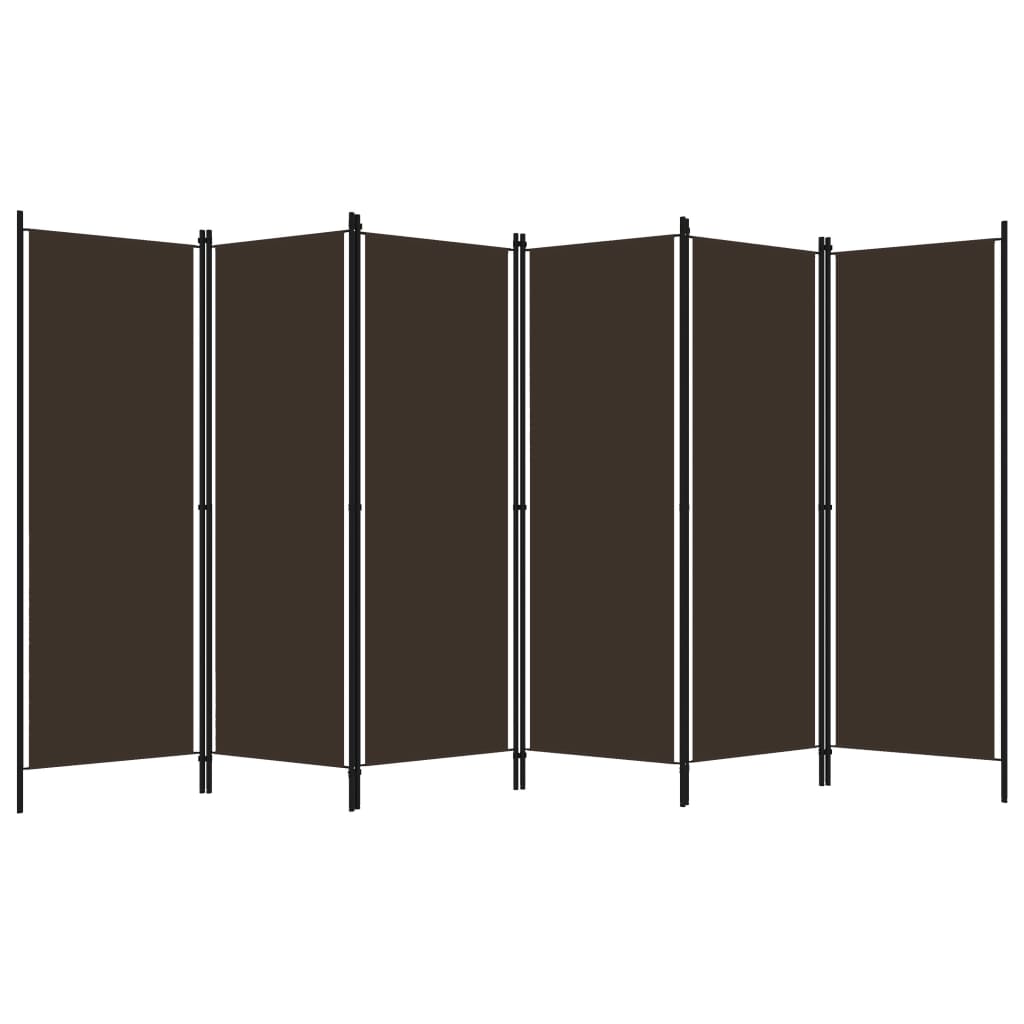 8720286022740_g_en_hd_1 vidaXL 6-Panel Room Divider Brown 300x180 cm - Image 2