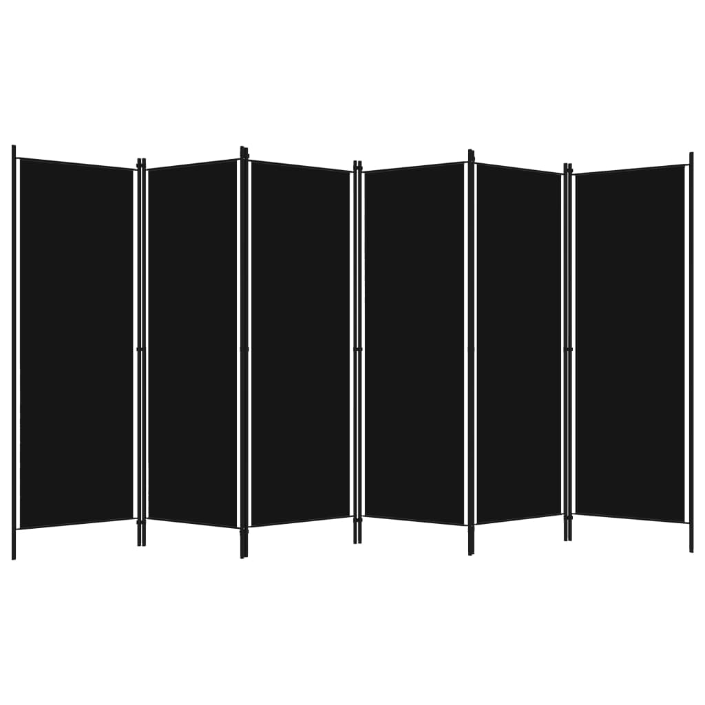 8720286022764_g_en_hd_1 vidaXL 6-Panel Room Divider Black 300x180 cm - Image 2