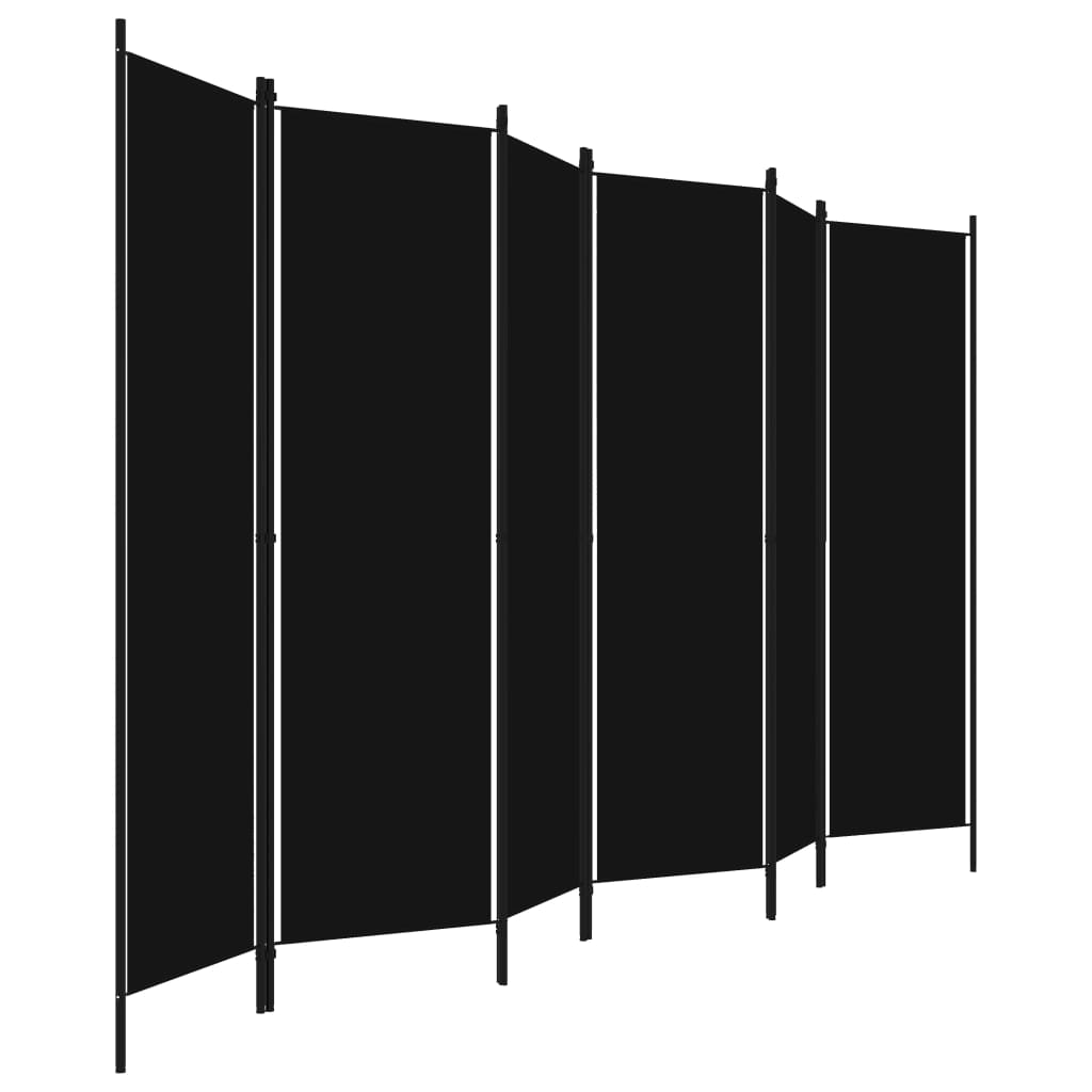 8720286022764_g_en_hd_2 vidaXL 6-Panel Room Divider Black 300x180 cm - Image 3