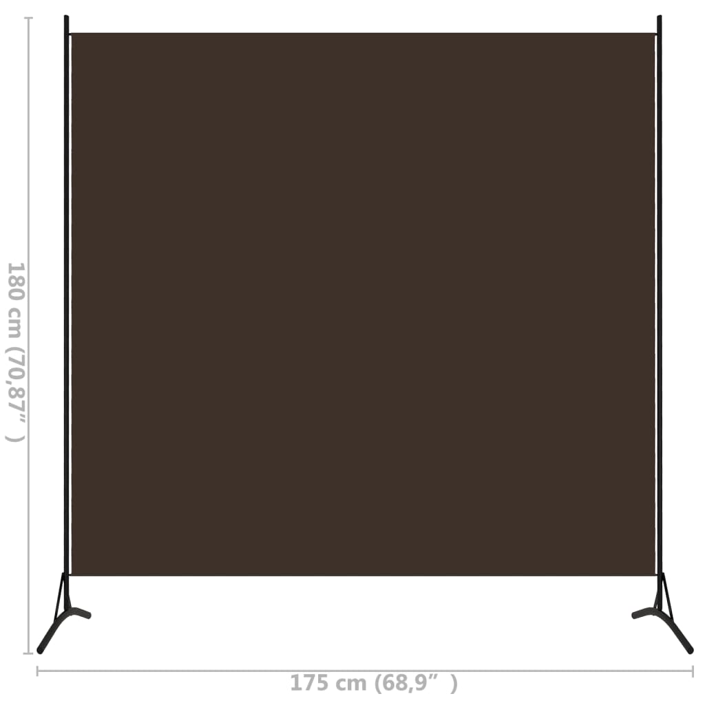 8720286022825_g_en_hd_4 vidaXL 1-Panel Room Divider Brown 175x180 cm - Image 5