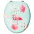 vidaXL WC Toilet Seat with Lid MDF Flamingo Design - Image 5