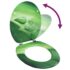vidaXL WC Toilet Seat with Lid MDF Green Water Drop Design - Image 2