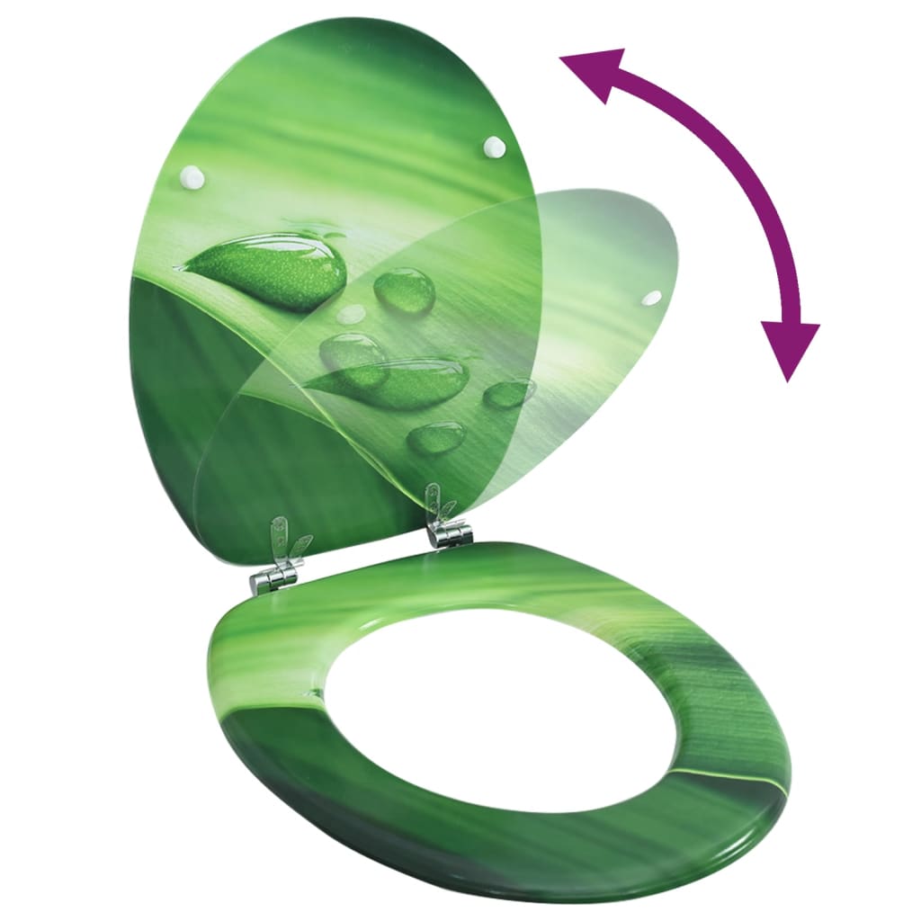 8720286028537_g_en_hd_1 vidaXL WC Toilet Seat with Lid MDF Green Water Drop Design - Image 2