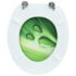 vidaXL WC Toilet Seat with Lid MDF Green Water Drop Design - Image 7