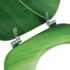 vidaXL WC Toilet Seat with Lid MDF Green Water Drop Design - Image 8