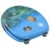 vidaXL WC Toilet Seat with Lid MDF Deep Sea Design - Image 4