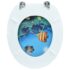 vidaXL WC Toilet Seat with Lid MDF Deep Sea Design - Image 7