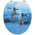 vidaXL WC Toilet Seat with Lid MDF Penguin Design - Image 6
