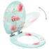 vidaXL WC Toilet Seat with Soft Close Lid MDF Flamingo Design - Image 2