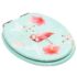 vidaXL WC Toilet Seat with Soft Close Lid MDF Flamingo Design - Image 3