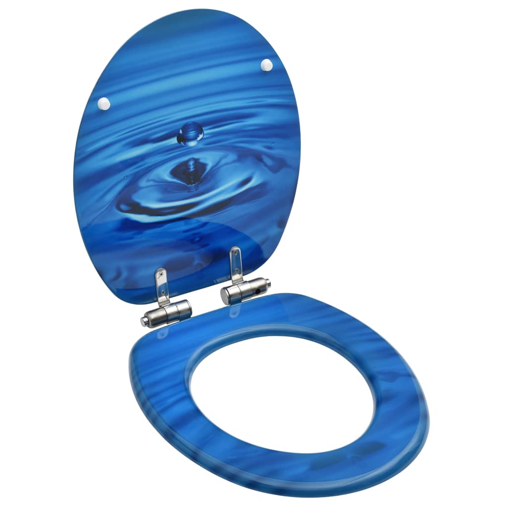 8720286028582_a_en_hd_1 vidaXL WC Toilet Seat with Soft Close Lid MDF Blue Water Drop Design - Image 1