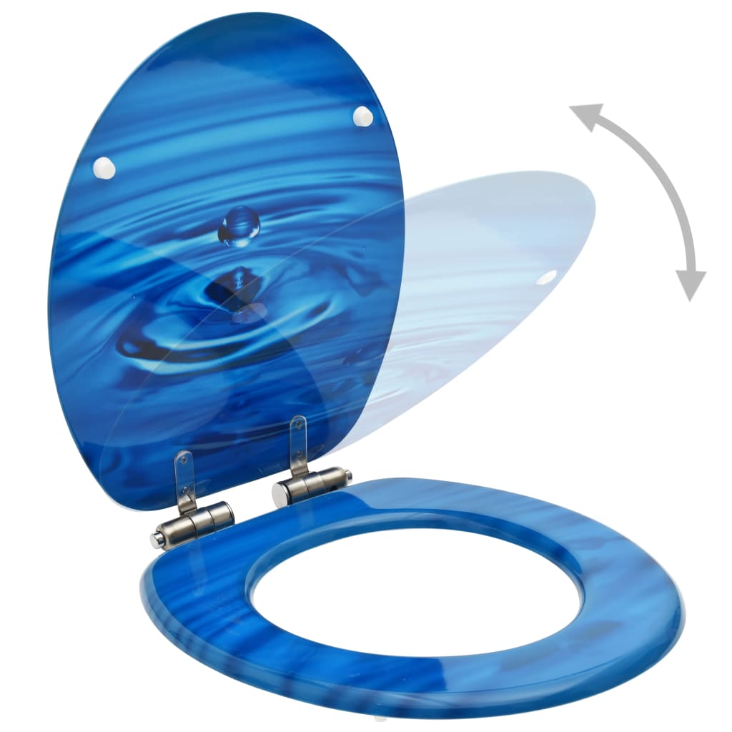 8720286028582_g_en_hd_1 vidaXL WC Toilet Seat with Soft Close Lid MDF Blue Water Drop Design - Image 2