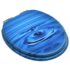 vidaXL WC Toilet Seat with Soft Close Lid MDF Blue Water Drop Design - Image 3