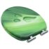 vidaXL WC Toilet Seat with Soft Close Lid MDF Green Water Drop Design - Image 4