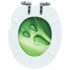 vidaXL WC Toilet Seat with Soft Close Lid MDF Green Water Drop Design - Image 7