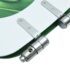 vidaXL WC Toilet Seat with Soft Close Lid MDF Green Water Drop Design - Image 9