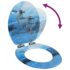 vidaXL WC Toilet Seat with Soft Close Lid MDF Penguin Design - Image 2