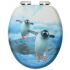 vidaXL WC Toilet Seat with Soft Close Lid MDF Penguin Design - Image 6