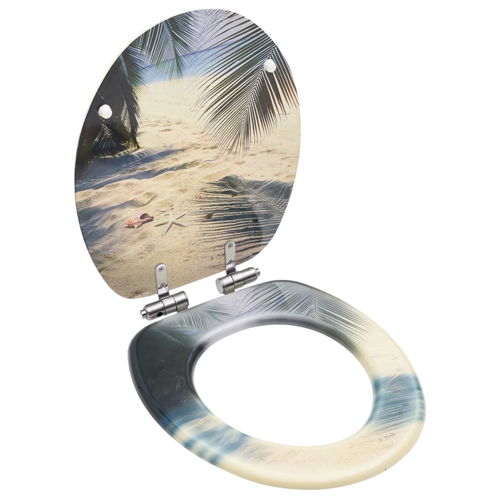 8720286028636_a_en_hd_1 vidaXL WC Toilet Seat with Soft Close Lid MDF Beach Design - Image 1