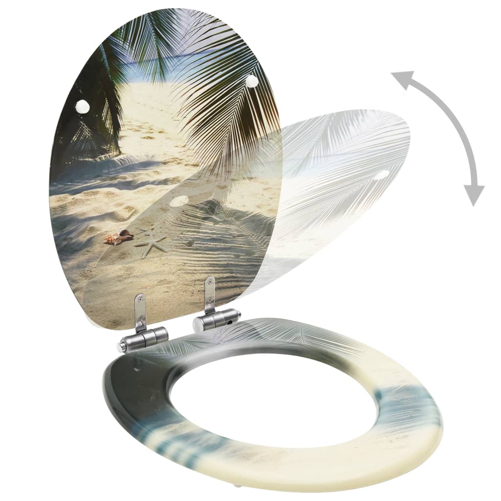 8720286028636_g_en_hd_1 vidaXL WC Toilet Seat with Soft Close Lid MDF Beach Design - Image 2