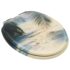 vidaXL WC Toilet Seat with Soft Close Lid MDF Beach Design - Image 3
