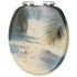 vidaXL WC Toilet Seat with Soft Close Lid MDF Beach Design - Image 5