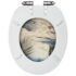 vidaXL WC Toilet Seat with Soft Close Lid MDF Beach Design - Image 6