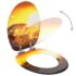 vidaXL WC Toilet Seat with Soft Close Lid MDF Savanne Design - Image 2