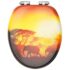 vidaXL WC Toilet Seat with Soft Close Lid MDF Savanne Design - Image 5