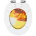 vidaXL WC Toilet Seat with Soft Close Lid MDF Savanne Design - Image 6