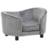 vidaXL Dog Sofa Grey 69x49x40 cm Plush - Image 2