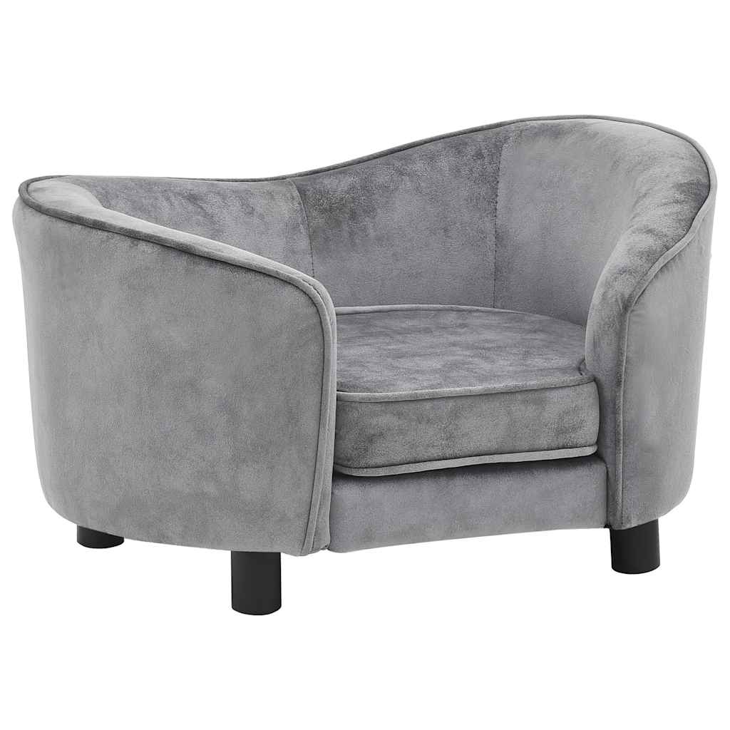 8720286034033_a_en_hd_1 vidaXL Dog Sofa Grey 69x49x40 cm Plush - Image 2