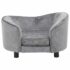 vidaXL Dog Sofa Grey 69x49x40 cm Plush - Image 3