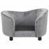vidaXL Dog Sofa Grey 69x49x40 cm Plush - Image 4