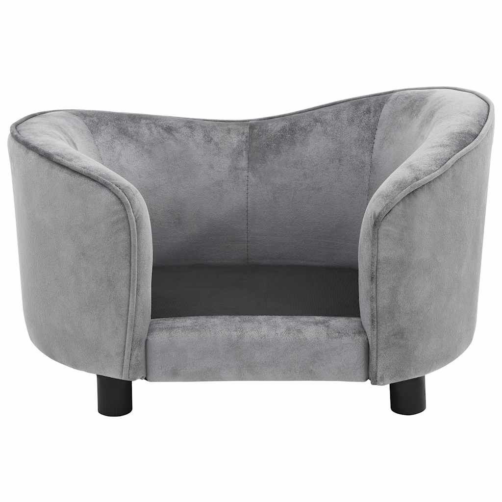 8720286034033_g_en_hd_2 vidaXL Dog Sofa Grey 69x49x40 cm Plush - Image 4