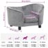 vidaXL Dog Sofa Grey 69x49x40 cm Plush - Image 9